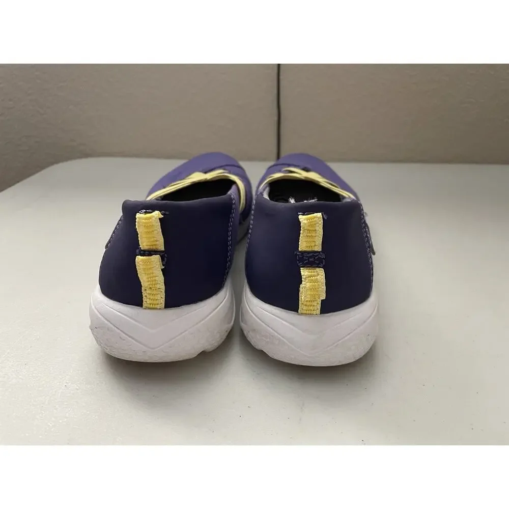 rykä Sneakers Women's 7.5M Purple & Yellow Elastic Bands Walking Shoe